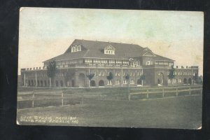 SEDALIA MISSOURI STATE FAIR LIVESTOCK PAVILION MO. VINTAGE POSTCARD 1908