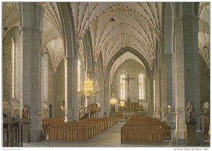 Vadstena Abbey Church, Altarpiece, Church Vault, and Nave, VADSTENA, Sweden, ...