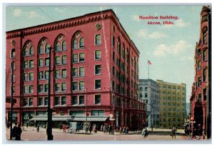 1911 Hamilton Building Akron Ohio OH Cuyahoga Falls OH Posted Postcard 