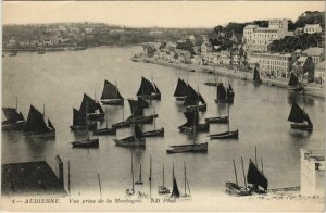 CPA ak Audierne-sailing vessels-vue prise de la montagne ships (1206791) 