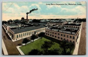 Waterloo Iowa~Iowa Dairy Separator Co Plant~Factory Panorama~c1910 Postcard