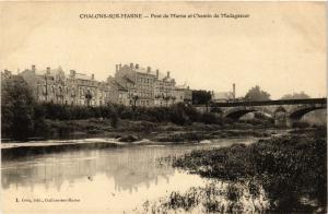 CPA CHALONS-sur-MARNE - Pont de Marne et Chemin de Madagascar (742388)