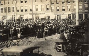 Thomaston ME Maine Downtown Celebration Event Real Photo Postcard c1910