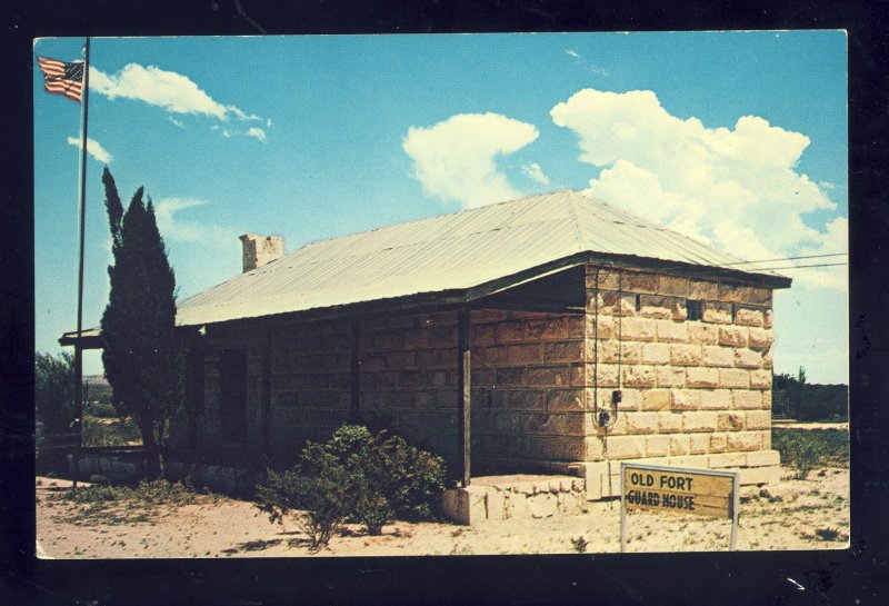 Fort Stockton, Texas/TX  Postcard, View Of Old Guard House, Circa 1867
