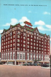 Vintage Postcard Alex Johnson Hotel Rapid City In The Black Hills South Dakota