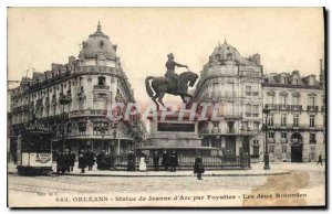 Postcard Old Orleans Statue of Joan of Arc The two Rotondes