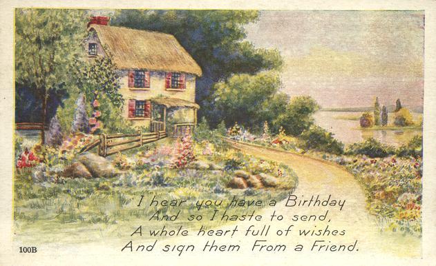 I hear you have a Birthday - Greetings - Rural Scene - DB