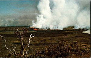 Vintage Postcard Rift Eruption Kilauea Crater Hawaii Volcanoes National Park JL9