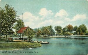 Boats Waterfront Leighton Casino Park Mansfield Ohio C-1910 Postcard 20-6155