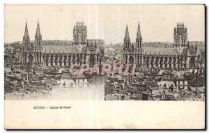 Stereoscopic Card - Rouen - The Church of St. Ouen - Old Postcard