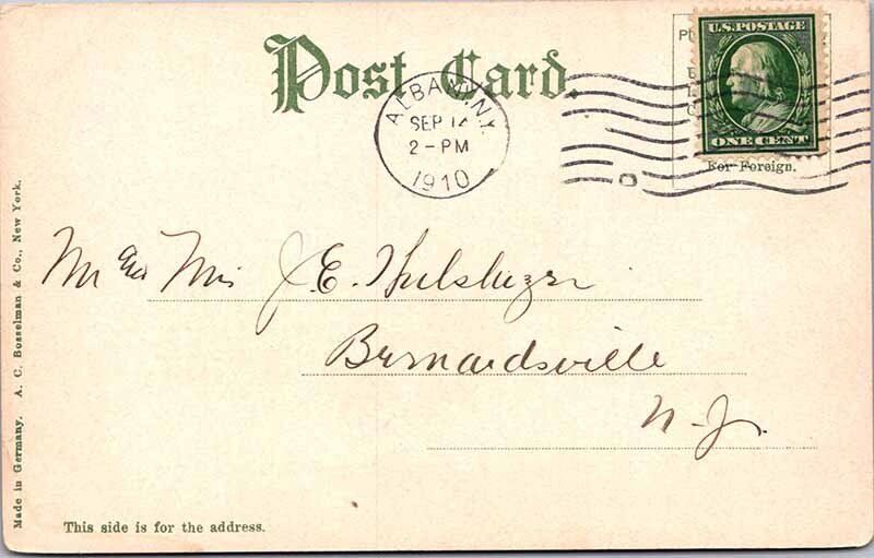 Postcard BUILDING SCENE Albany New York NY AL3937