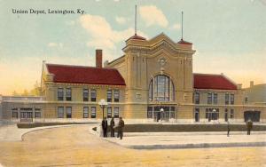 Lexington Kentucky Union Depot Street View Antique Postcard K71833