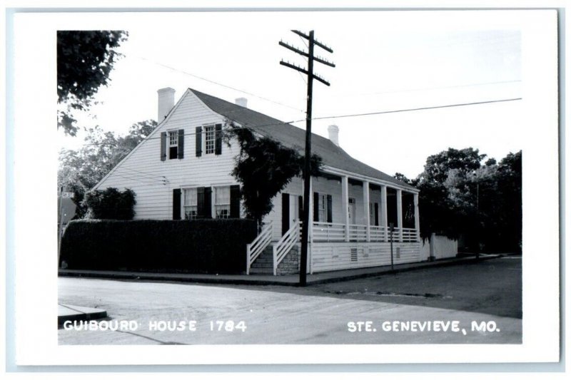 c1950's Guibourd House View Sainte Genevieve Missouri MO  RPPC Photo Postcard 