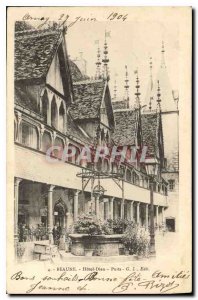 Old Postcard Beaune Hotel Dieu Wells