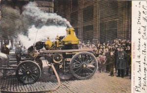 New York City Fire Engine At Work 1909