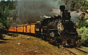 Vintage Postcard Last Of Narrow Gauge Trains Operates Both Freight & Passenger