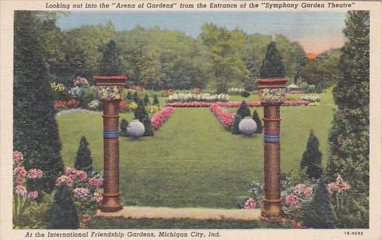 Indiana Michigan City Looking Out Into The Arena Of Gardens From The Entrance...