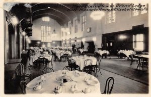 Dining Room, Grand Lodge Hall Masonic Homes, real photo - Elizabethtown, Penn...