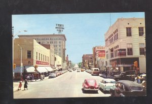 ALBUQUERQUE NEW MEXICO NM DOWNTOWN STREET SCENE 1950s CARS POSTCARD