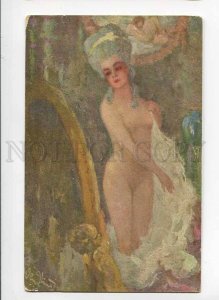 3045520 NUDE Lady in Rokoko Style vintage PFB Color ART NOUVEAU