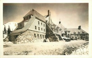 Automobiles Timberline Lodge Oregon #15-229 1942 RPPC Photo Postcard 21-860