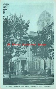 NV, Carson City, Nevada, State Capitol Building, Entrance, Side View, Eagle