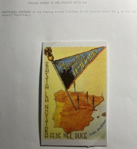 Mint Modern Spain Civil War Postcard Italian Forces 751 Assault Battalion