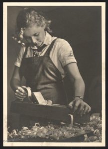 Germany HJ BDM Girl Belief and Beauty  RPPC UNUSED 114385