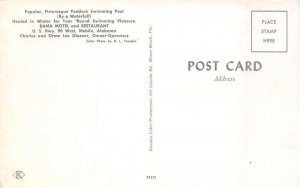 Mobile Alabama Bama Motel and Restaurant Vintage Postcard CC1876