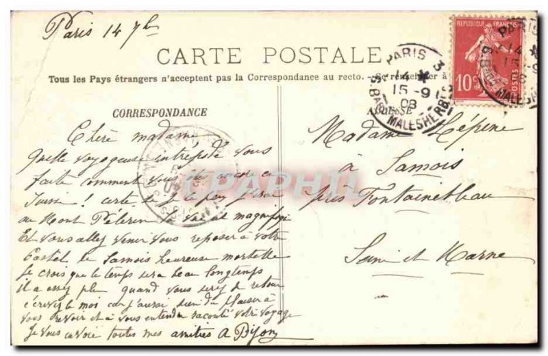 Monaco - Monte Carlo - The Casino and & # 39Hotel of Paris - Old Postcard