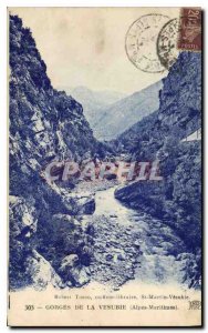 Old Postcard Gorges Vesubie Alpes Maritimes