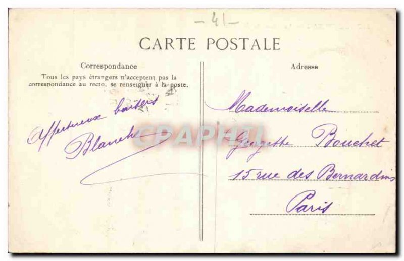 Old Postcard Mondoubleau The market place