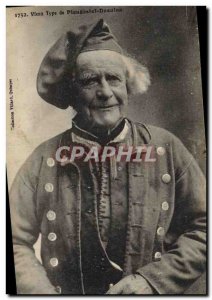 Old Postcard Folklore Old type plougastel Daoulas