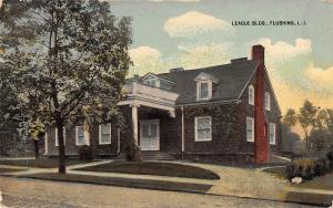 The League Building in Flushing Long Island New York Antique Postcard L126