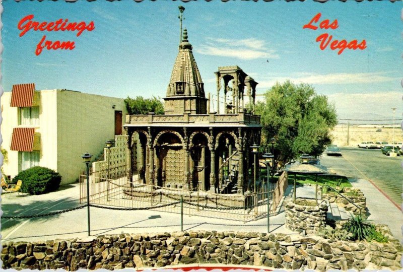 Las Vegas, NV Nevada GATEWAY TO LUCK INDIAN TEMPLE~Castaways Hotel  4X6 Postcard
