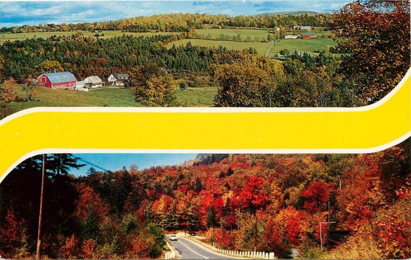 Misprint Defective Postcard No Travel Location No Destination Blank Farm Autumn