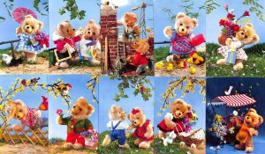 Kruger Publishing high-quality Germany teddy bears set of 10 postcards 