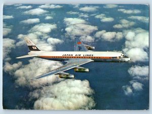 Airplane Japan Air Lines DC-8C Jet Courier Airlines Issue JAL Antique Postcard