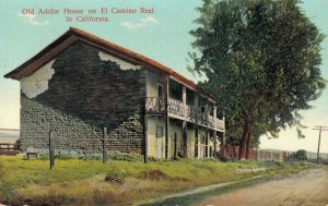 USA Old Adobe House EL Camino Real California Postcard 07.75