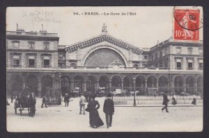 FRANCE, Postcard, Paris, Gare de l'Est, Railway