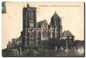 Old Postcard Bourges Cathedrale shooting of New Galleries