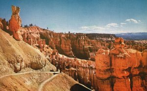 Vintage Postcard Switchbacks Navajo Trail Rocks Bryce Canyon National Park Utah