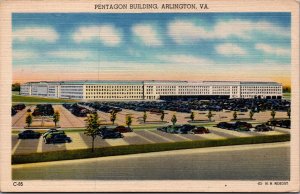 USA Pentagon Building Arlington Virginia Linen Postcard 09.62