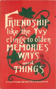 Arts Crafts Friendship Saying Sheehan 1908 Postcard 20-9279