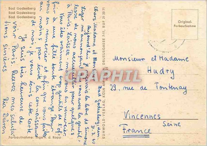 Modern Postcard Bad Godesberg