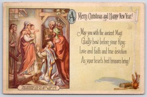 A Merry Christmas And Happy New Year Jesus And The Apostles Posted Postcard