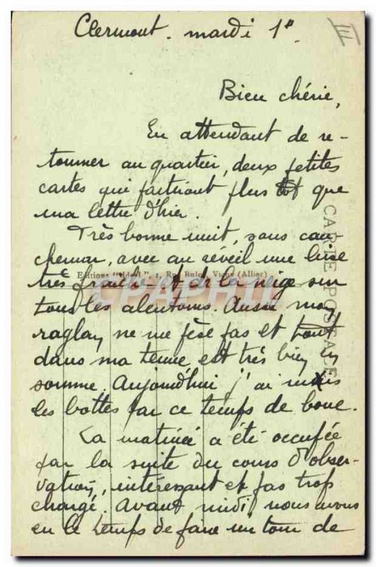 Old Postcard Interior Auvergne Auvergne