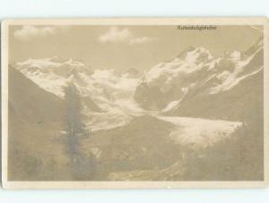 old rppc MORTERATSCH GLACIER St. Moritz Bad Switzerland i2591