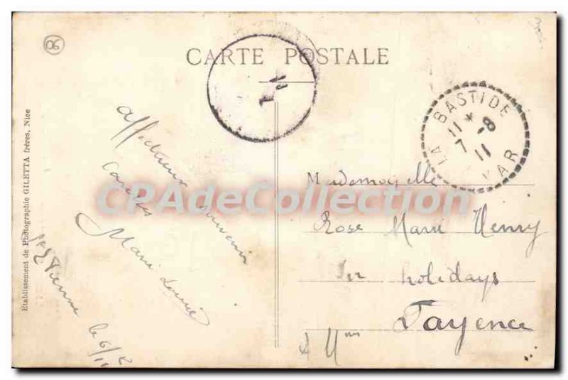 Postcard Old St Etienne de Tinee Cascade Rabuons