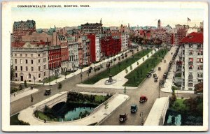 1929 Boston, MA - Commonwealth Avenue, Street, Elegant Architecture, Postcard